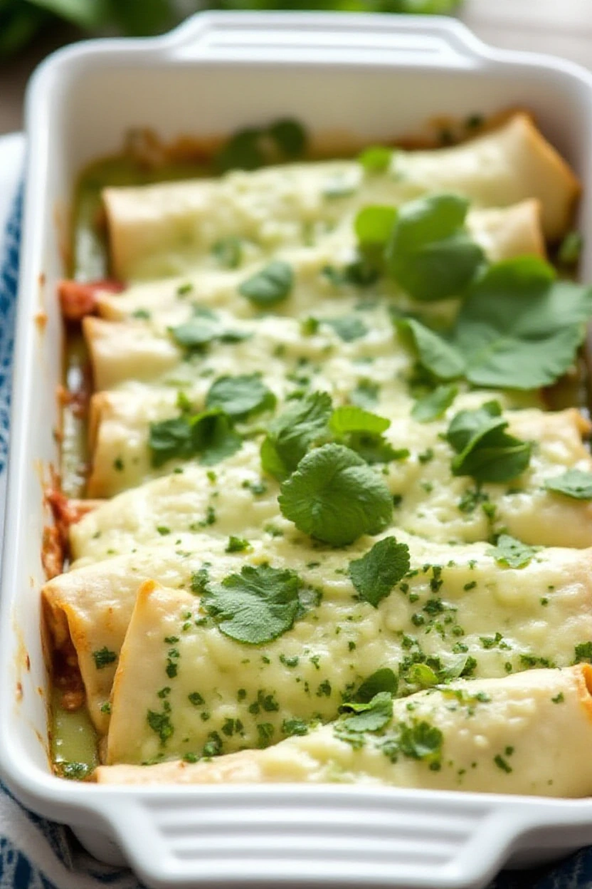 Receta de Enchiladas Verdes Faciles y Deliciosas