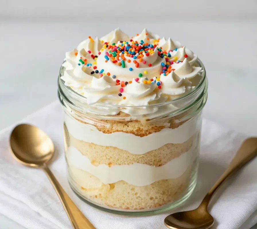 Mini cakes en frasco con glaseado