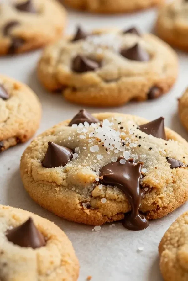 Galletas de chispas de chocolate con mantequilla dorada