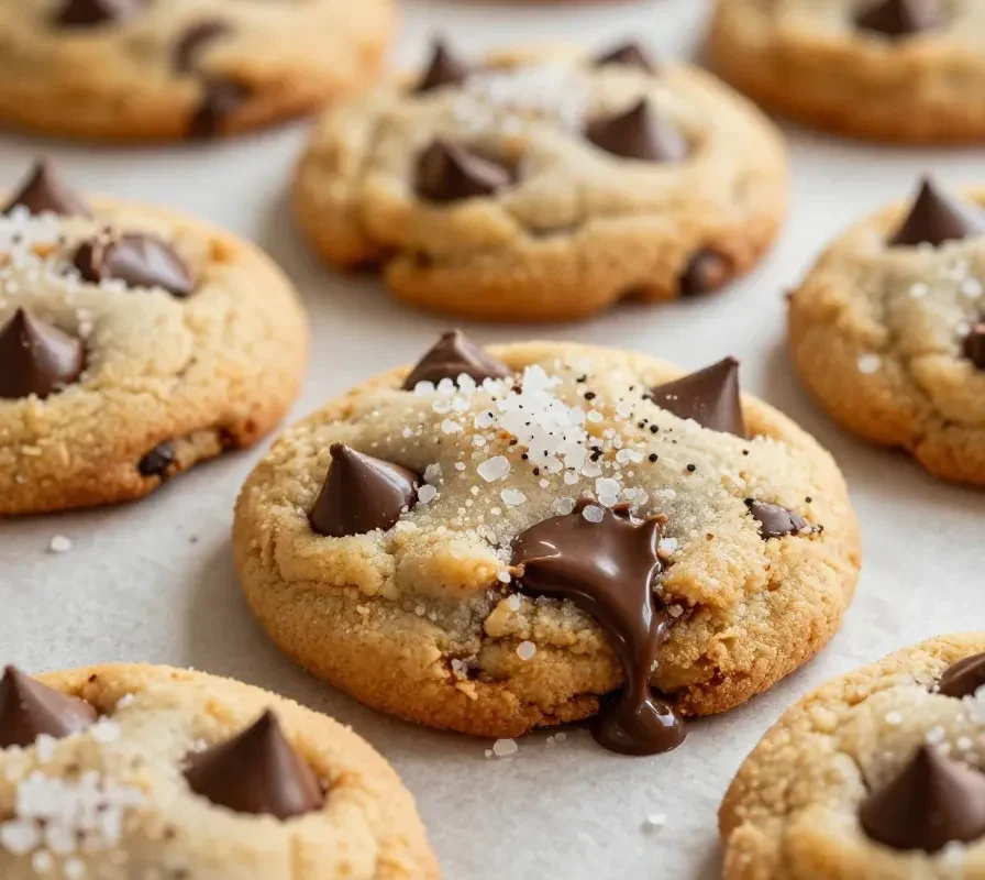 Galletas de chispas de chocolate con mantequilla dorada