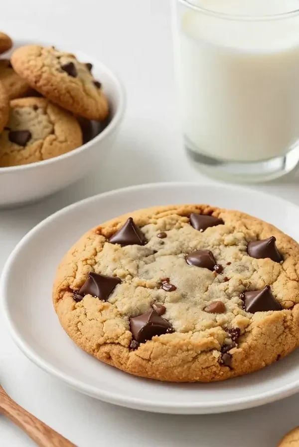 La mejor galleta de chispas de chocolate para una porción (sin huevo)