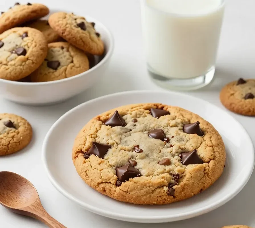 La mejor galleta de chispas de chocolate para una porción (sin huevo)