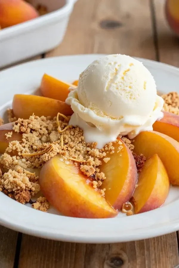 Vegan Peach Cobbler