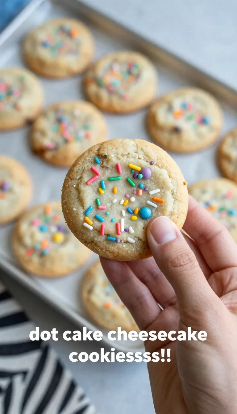 Galletas de pastel de puntos recién horneadas sobre una bandeja.